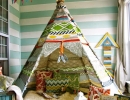 No-sew Teepee | 10 Fun Kids Playrooms - Tinyme Blog