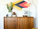 Adorable retro diamond focal wall | 10 Fun Wall Decor Ideas - Tinyme Blog