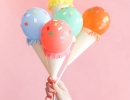 Mini ice cream cone balloon sticks | 10 Funtastic Balloon DIYs - Tinyme Blog