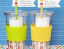 Reusable travel cup filled with packets of iced tea | 10 Gift Ideas for Teachers - Tinyme Blog