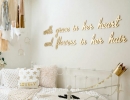 Lovely modern décor on the wall | 10 Gorgeous Gold Kids Rooms - Tinyme Blog