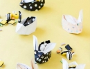 Adorable origami Easter bunny baskets | 10 Inspiring Easter Crafts - Tinyme Blog