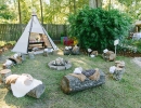 Birthday bash in adorable teepee | 10 Kids Backyard Party Ideas - Tinyme Blog