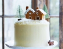 Elegant gingerbread layer cake with maple icing | 10 Magical Gingerbread Houses - Tinyme Blog