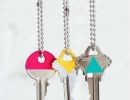 Cute DIY color block keys | 10 New Year Organisation Ideas - Tinyme Blog