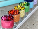 Decor your study area with this cool kids rainbow crayon holder | 10 New Year Organisation Ideas - Tinyme Blog