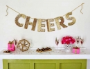 Sparkling DIY sequin letter garland | 10 New Years Party Ideas - Tinyme Blog