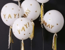 Classy glittered balloon party | 10 New Years Party Ideas - Tinyme Blog