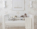 Star covered walls in white nursery | 10 Nicely Neutral Nurseries Part 2 - Tinyme Blog