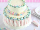 Pretty up your table with so cute marshmallow-candy swirl cake | 10 Pastel Party Ideas - Tinyme Blog