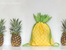 Cute and chic pineapple drawstring backpack | 10 Playful Pineapple DIY's - Tinyme Blog