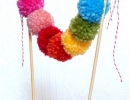 Pom Pom Garland | 10 Pom Pom Crafts - Tinyme Blog