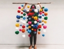 Pom Pom instillation | 10 Pom Pom Crafts - Tinyme Blog