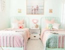 Cozy nooks with lovely punch of color | 10 Pretty Pastel Girls Rooms - Tinyme Blog