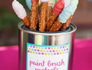 Super colorful art themed party | 10 Pretzel DIY's - Tinyme Blog