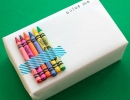 Crayon gift wrap | 10 Quirky Christmas Wrappings - Tinyme Blog