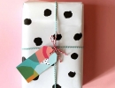 Sweet messy dots gift wrap | 10 Quirky Christmas Wrappings - Tinyme Blog