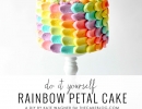 Rainbow Petal Cake | 10 Rainbow Cakes - Tinyme Blog