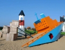 Brightly-coloured cargo shipwreck playground | 10 Ridiculously Cool Playgrounds Part 3 - Tinyme Blog