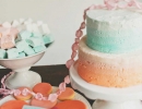 Stunning aqua and orange cake | 10 Simply Sweet Cakes - Tinyme Blog