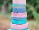 Abstract watercolor cake with a touch of gold! | 10 Simply Sweet Cakes - Tinyme Blog