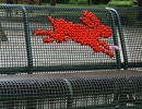 Rabbit cross stitch | 10 Street Art Designs - Tinyme Blog