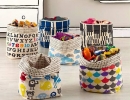 Contain clutter with this organic landscape floor bins | 10 Super Stylish Storage Ideas for Kids Rooms - Tinyme Blog