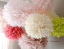 Huge Tissue Paper Pom Poms | 10 Tissue Paper Crafts - Tinyme Blog