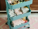 Chic Vintage-looking Bar Cart | 10 Toddler Hacks Part 2 - Tinyme Blog