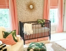 Stunning coral and gold palm beach inspired nursery | 10 Tropical Kids Rooms - Tinyme Blog