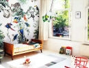 Picture-perfect tropical forest wall | 10 Tropical Kids Rooms - Tinyme Blog