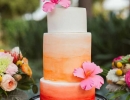 Stunning cake with hibiscus flowers by Debbi Ucar | 10 Tropical Party Ideas - Tinyme Blog