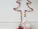 Lovely pom pom Christmas wall tree | 10 Unusual Christmas Trees Part 2 - Tinyme Blog