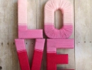 Make some romantic ombre love yarn letters | 10 Valentines Day Crafts - Tinyme Blog