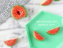 Hand Painted DIY Watermelon Donuts | 10 Watermelon DIY's - Tinyme Blog