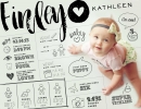 Infographic style keepsake art | 10 Ways to Document your Baby's 1st Year - Tinyme Blog