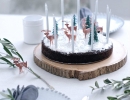 Ridiculously beautiful cake in natural wood cake plate | 10 Wintery Christmas Cakes - Tinyme Blog