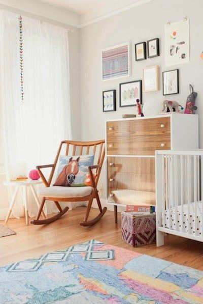 Classic touch of white and wood accents | 10 Colourful Nurseries - Tinyme Blog