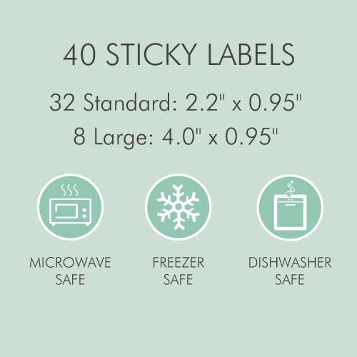 Sticky name labels for lunchboxes